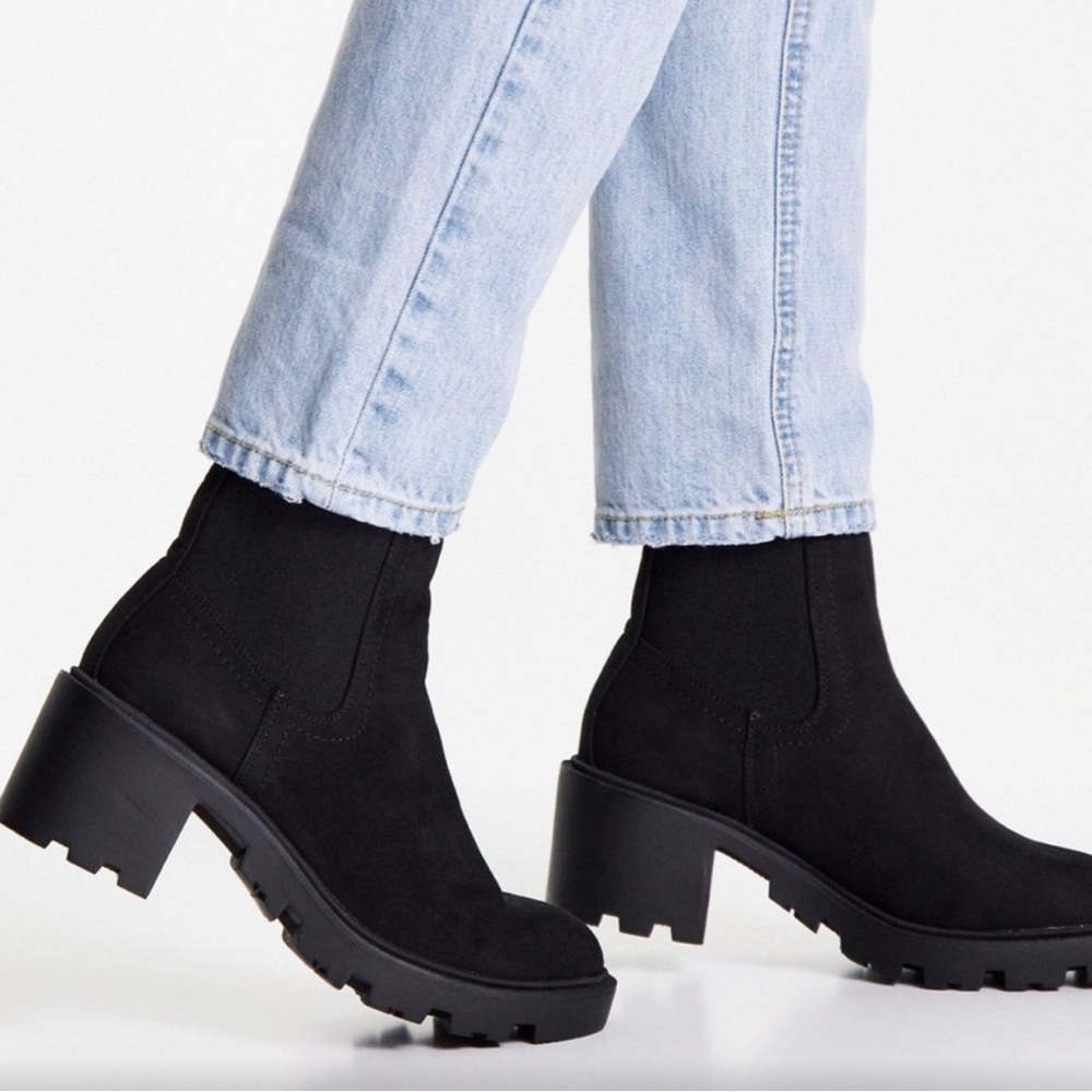 Topshop Black Heeled Boots